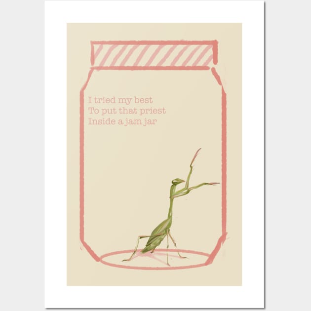 Praying Mantis Wall Art by Sunhat Bird